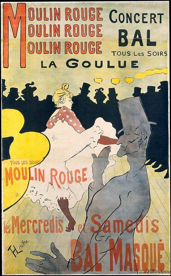 Cartel de la Goulue realizado por Toulouse Lautrec