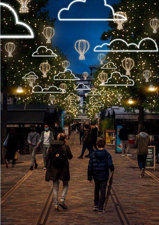 Luces de Navidad en Bercy Village